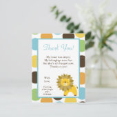 EBENE 4x5 danken Ihnen, Dschungel-König Lion Dankeskarte (Stehend Vorderseite)