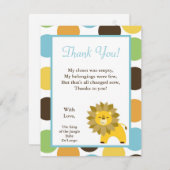 EBENE 4x5 danken Ihnen, Dschungel-König Lion Dankeskarte (Vorne/Hinten)