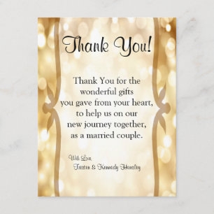 EBENE 4x5 danken Ihnen, Glitz-GoldGlitzern zu Dankeskarte