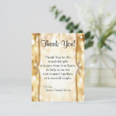 EBENE 4x5 danken Ihnen, Glitz-GoldGlitzern zu Dankeskarte (Stehend Vorderseite)