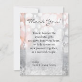 EBENE 4x5 danken Ihnen, Glitz-rosa Glitzern zu Dankeskarte (Vorderseite)