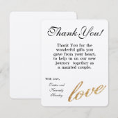 EBENE 4x5 danken Ihnen, Goldfolien-Glitzer-Liebe Dankeskarte (Vorne/Hinten)