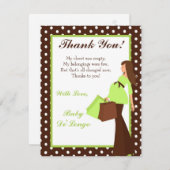 EBENE 4x5 danken Ihnen, grüne Dankeskarte (Vorne/Hinten)