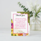 EBENE 4x5 danken Ihnen, hawaiisches buntes Dankeskarte (Stehend Vorderseite)