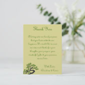 EBENE 4x5 danken Ihnen, japanischen grünen Dankeskarte (Stehend Vorderseite)