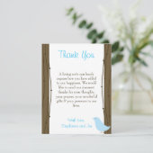 EBENE 4x5 danken Ihnen, Liebe-Vögel zu kardieren Dankeskarte (Stehend Vorderseite)