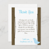 EBENE 4x5 danken Ihnen, Liebe-Vögel zu kardieren Dankeskarte (Vorne/Hinten)