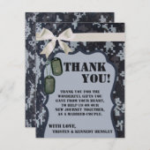 EBENE 4x5 danken Ihnen, Marine DIGITAL-DRUCK Dankeskarte (Vorne/Hinten)