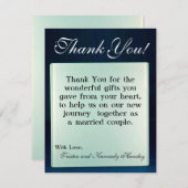 EBENE 4x5 danken Ihnen, mattierten Glasspiegel Dankeskarte (Vorne/Hinten)