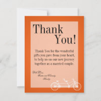 EBENE 4x5 danken Ihnen, orange doppeltes Fahrrad