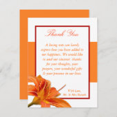 EBENE 4x5 danken Ihnen, orange Tiger Lilly w/Strip Dankeskarte (Vorne/Hinten)