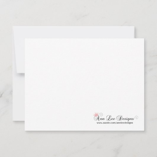 EBENE 4x5 danken Ihnen, rosa Rauten-Socken-Affen Dankeskarte (Rückseite)