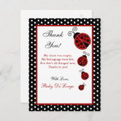 EBENE 4x5 danken Ihnen, roten Marienkäfer zu Dankeskarte (Vorne/Hinten)