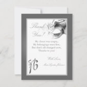 EBENE 4x5 danken Ihnen, silbernes Party des Dankeskarte (Vorderseite)