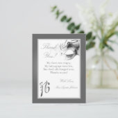 EBENE 4x5 danken Ihnen, silbernes Party des Dankeskarte (Stehend Vorderseite)