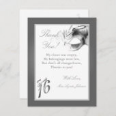 EBENE 4x5 danken Ihnen, silbernes Party des Dankeskarte (Vorne/Hinten)