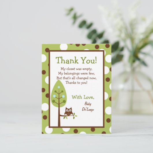 EBENE 4x5 danken Ihnen, Waldfreund-Häschen zu Dankeskarte (Stehend Vorderseite)