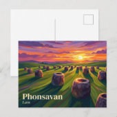 Ebene der Krüge Laos Postkarte (Vorne/Hinten)