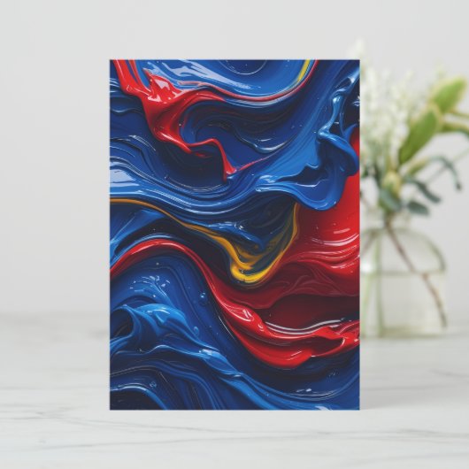 Ebenen auf Farbebenen Einladung (Stehend Vorderseite)