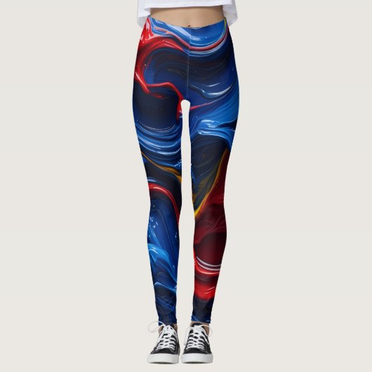 Ebenen auf Farbebenen Leggings (Vorderseite)