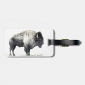 Ebenen-Bison Gepäckanhänger (Rückseite horizontal)