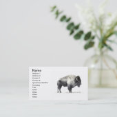 Ebenen-Bison Visitenkarte (Stehend Vorderseite)