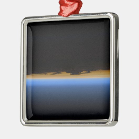 Ebenen der Erdatmosphäre Silbernes Ornament (Links)