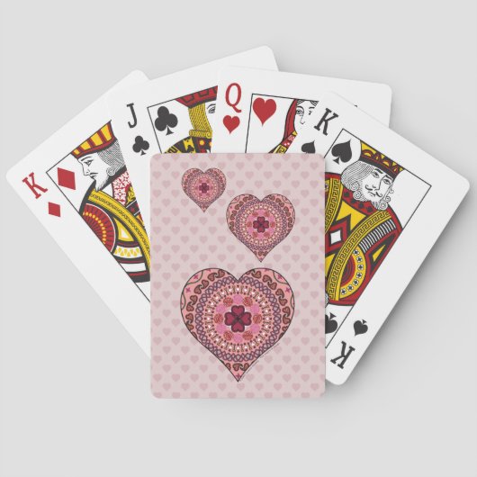 Ebenen der klassischen Herzspielkarten Spielkarten (Rückseite)