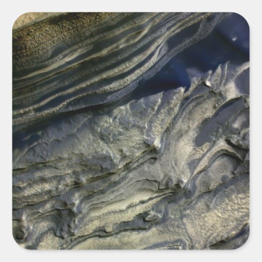 Ebenen, die im Polar Canyon freigelegt werden Quadratischer Aufkleber (Vorderseite)