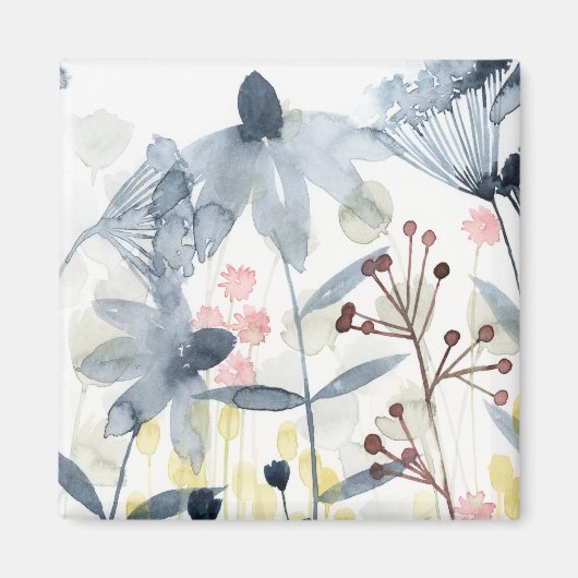 Ebenen Garten - Aquarellfarben - Blume Magnet (Vorne)