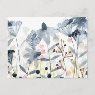 Ebenen Garten - Aquarellfarben - Blume Postkarte