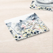 Ebenen Garten - Aquarellfarben - Blume Rechteckiger Pappuntersetzer (angewinkelt)