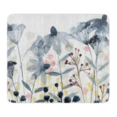 Ebenen Garten - Aquarellfarben - Blume Schneidebrett (Vorderseite)