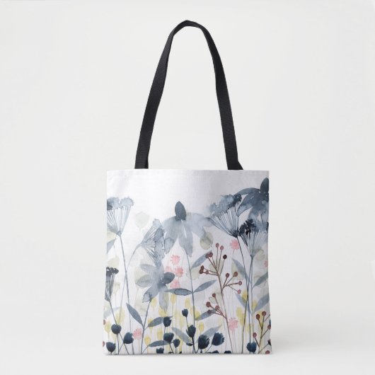Ebenen Garten - Aquarellfarben - Blume Tasche (Vorderseite)