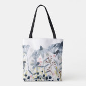 Ebenen Garten - Aquarellfarben - Blume Tasche (Rückseite)