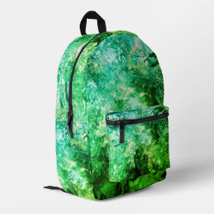 Ebenen grüner Kristalle Bedruckter Rucksack