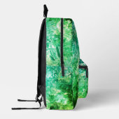 Ebenen grüner Kristalle Bedruckter Rucksack (Links)