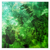 Ebenen grüner Kristalle Fliese (Vorderseite)