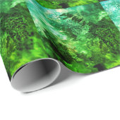 Ebenen grüner Kristalle Geschenkpapier (Rolleneckpunkt)