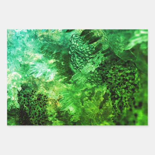 Ebenen grüner Kristalle Geschenkpapier Set (Vorderseite 3)