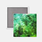 Ebenen grüner Kristalle Magnet (Vorderseite/Rückseite)