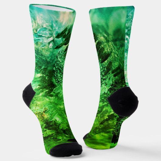 Ebenen grüner Kristalle Socken (Gewinkelt)