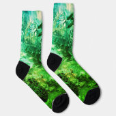 Ebenen grüner Kristalle Socken (Rechts)