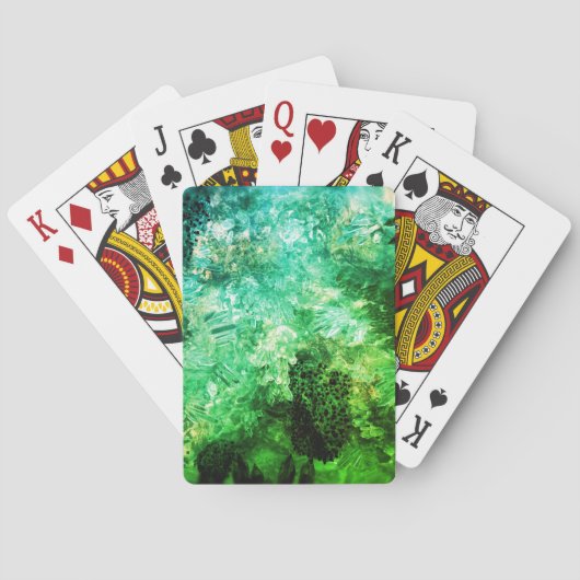 Ebenen grüner Kristalle Spielkarten (Rückseite)