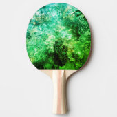 Ebenen grüner Kristalle Tischtennis Schläger (Vorderseite)