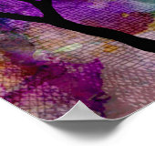 Ebenen von Bäumen auf dem Mikrohintergrund Poster (Ecke)