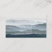 Ebenen von Gebirgsbereichen in Blautönen Visitenkarte (Rückseite)