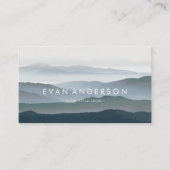 Ebenen von Gebirgsbereichen in Blautönen Visitenkarte (Vorderseite)