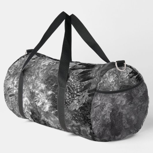 Ebenen von Kristallen grau Duffle Bag (Rechte Ecke)