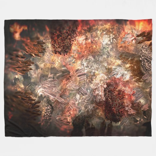 Ebenen von Kristallen mit rustikaler Färbung Fleecedecke (Vorderseite (Horizontal))